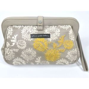 Petunia Pickle Bottom Cross Town Clutch Baby Bag Yellow White Mums